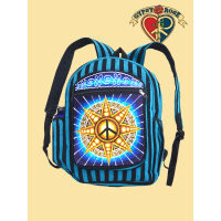 Universal Peace Star Hand Embroidered Backpack
