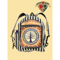 Celtic Tree Hand Embroidered Backpack