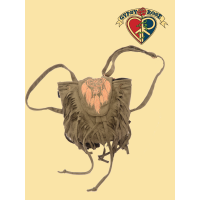 Vegan Chic Pseudo Suede Fringe Hand Embroidered Dreamcatcher Utility Backpack