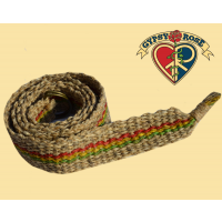 Rasta Stripe Hemp Belt