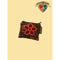 Do It Again Small Recycled Printed Corduroy With Assorted Appliques Coin Purse