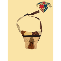 Tour Daze Shroomalicious Patchwork Cotton Calico Hip Satchel Bag