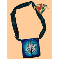 Sacred Tree Illuminated Hand Embroidered Messenger Bag