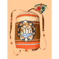 Magickal Mushrooms Lotus Mandala Hand Embroidered Shyama Drawstring Backpack