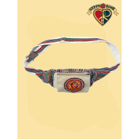 Om Lotus Mandala Hand Embroidered Cotton Hip Satchel