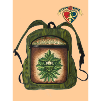 Green Man Hand Embroidered Gheri Backpack