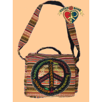 Peace Symbol Hand Aari Embroidered Gheri DJ Bag