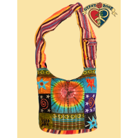 Beautifully Bohemian Tye Dye and Patchwork Cotton Peddler Bag