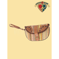 Roses Cantina Leather and Gheri Clutch Pouch