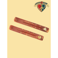 Peace Brass Inlay Incense Burner