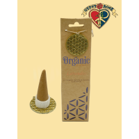 Organic Jumbo Incense Cones and Burner Lavender