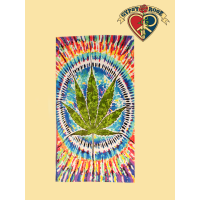 Cannibis Leaf Tye Dye Towel