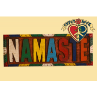 "Namaste" Painted Wooden Wall Plaque