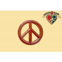 MEDIUM PEACE SYMBOL PAINTED WOODEN WALL HANGING WALL HANGING