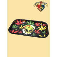 Rasta Alien Rolling Tray