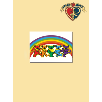 Grateful Dead Rainbow Dancing Bear Magnet
