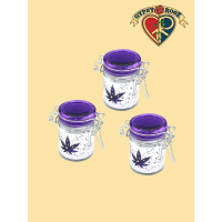 Starry Leaf Metalic Mini Stash Jar 3 Piece Set