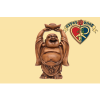 Bowl Of Plenty Standing Laughing Buddha Resin Statue