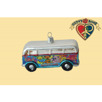 4 INCH GRATEFUL DEAD GLASS BUS ORNAMENT