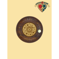 Wooden Sun And Moon Incense Plate