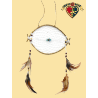 Eyes Of The World Oval Hemp Dreamcatcher