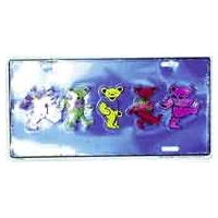 GRATEFUL DEAD DANCING BEAR LICENSE PLATE