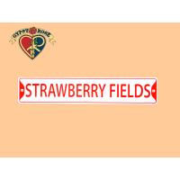 The Beatles Strawberry Field Metal Street Sign