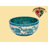 Turquoise Elephant Sumdge Bowl Incense Burner