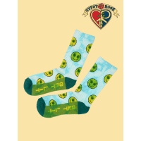 Unisex Get Lit Tye Dye Smiley Face Cannibis Leaf Mid Length Socks