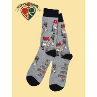 Bad Ass With Donkey Mid Calf Crew Socks