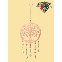 Laser Cut Metal Tree Suncatcher with Beads