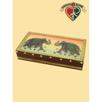 Lucky Elephant Crushed Gemstone Box