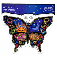 NIGHT AND DAY BUTTERFLY WINDOW STICKER