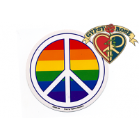 PRIDE PEACE SIGN WITH RAINBOW STICKER