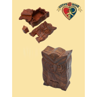 Wooden Owl Puzzle Box