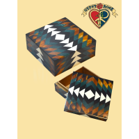 Aztec Design Wooden Box