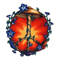 MUSHROOM PEACE WINDOW STICKER