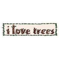 I LOVE TREES BUMPER STICKER
