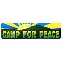 CAMP FOR PEACE SMALL BUMPER STICKER