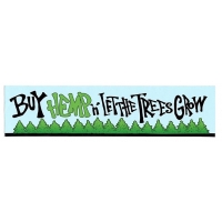 BUY HEMP N LET THE TREES GROW BUMPER STICKER