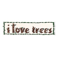 I LOVE TREES SMALL BUMPER STICKER