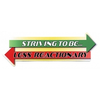 Striving To Be Less Reactionary Sticker