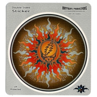 GRATEFUL DEAD STEAL YOUR FACE FIERY SUN STICKER