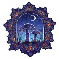Psych Mushrooms & Moon Sticker