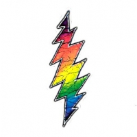 Grateful Dead Small Batik Lightning Bolt Sticker