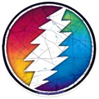 Rainbow Bolt Round Sticker