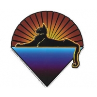 Large Cats Under The Stars Jerry Garcia Band Album Cover Sticker