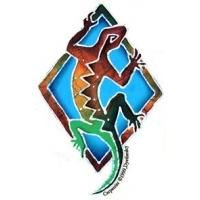 Red Gecko Sticker