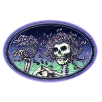 GRATEFUL DEAD BATIK SKULL & ROSES BERTHA WINDOW STICKER