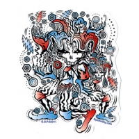 GRATEFUL DEAD STEAL YOUR FACE WILD JESTER STICKER